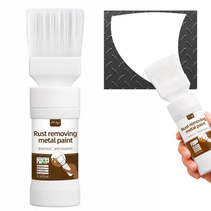 Metallic White Touch-Up Paint 6.35 Oz for Metal Surfaces,2-in-1 | Multi-purpose touch up coating, specially developed for all kinds of metal surfaces to cover scratches and marks