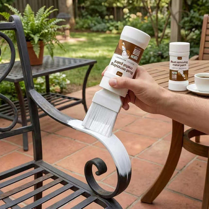Metallic White Touch-Up Paint 6.35 Oz for Metal Surfaces,2-in-1 | Multi-purpose touch up coating, specially developed for all kinds of metal surfaces to cover scratches and marks