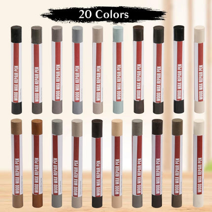 Wood Filler Sticks 20 Colors Repair Wax Sticks Kit Furniture Touch Up Crayons for Repairing Scratches Holes Cracks Wood Floor Tables Cabinets Doors Hardwood(Gray Series)