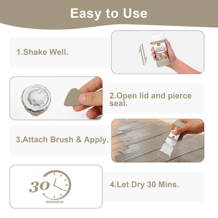 Amber Multi-Surface Touch-Up Paint 6.35 Oz for Wood, Metal & Cabinets | Fast drying water-based formula,No sanding required, great for repairing marks on wooden, metal furniture