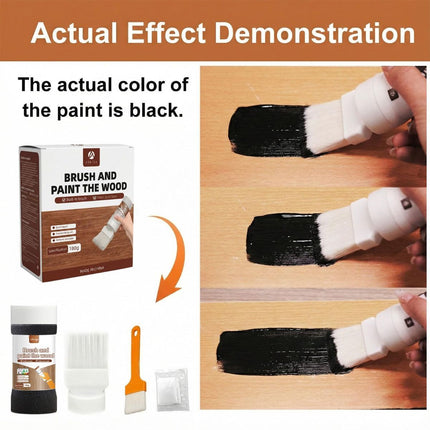 Black Touch-Up Paint for Wood,Furniture, Cabinets,Metal,6.35 Oz,2-in-1 | Waterproof,No Sanding, Fast Drying, Water Based, Multi Surface, 6.35 oz