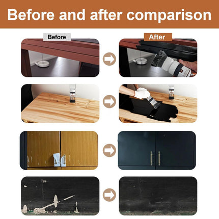 Black Touch-Up Paint for Wood,Furniture, Cabinets,Metal,6.35 Oz,2-in-1 | Waterproof,No Sanding, Fast Drying, Water Based, Multi Surface, 6.35 oz