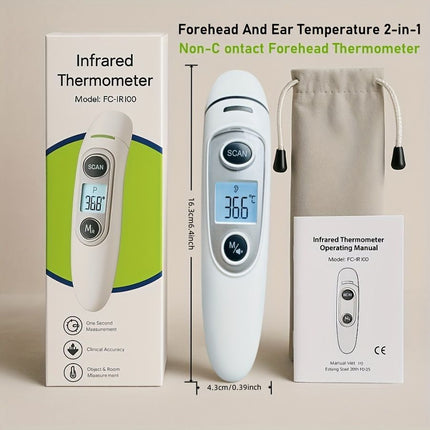 3-In-1 Thermometer Non-Contact Thermometer Forehead Thermometer Ear