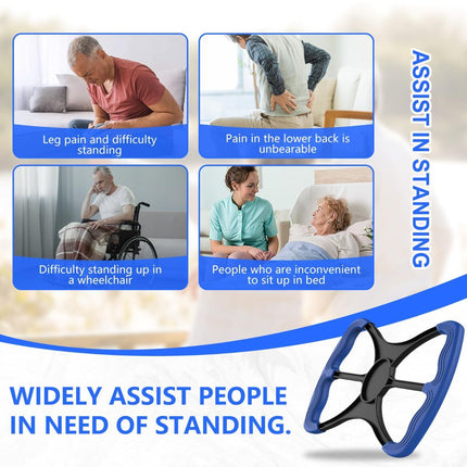 Lift Assist for Elderly,Aids for Disabled and Elderly with No-Slip Grip Handles,Standing Aids & Supports to Transfer Elderly, Senior, Bariatric, Patient Or Disabled,As Seen On Tv - Blue - Size 9.6in