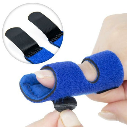 Finger Splint - Universal Finger Straightener - Broken and Trigger Finger Splints - Brace for Arthritis Pain and Support - Sprain Relief for Middle, Index, Ring, Pinky Fingers - Blue - Size 2 Pack