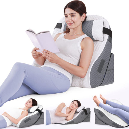 Adjustable Wedge Pillow Headboard Set for Sleeping & After Surgery