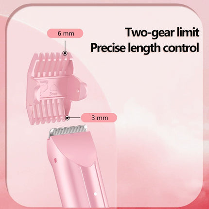 2-in-1 Waterproof Body Trimmer & Shaver – 3mm/6mm Guide, Floating Head, Painless Hair Removal for Women - White - Size 20cm