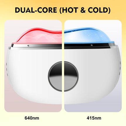 7-in-1 Red Light Facial Massager, Electric Gua Sha 7 Color LED Light Therapy for Face, Hot & Cold Facial Scraping Tool with Vibration, Pulse, Heated Lifting, Ice Roller