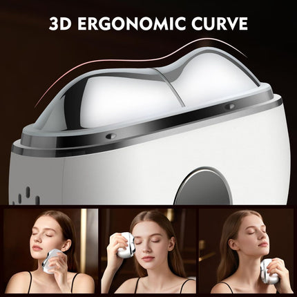 7-in-1 Red Light Facial Massager, Electric Gua Sha 7 Color LED Light Therapy for Face, Hot & Cold Facial Scraping Tool with Vibration, Pulse, Heated Lifting, Ice Roller