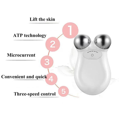 Microcurrent Facial Device,Enhances The Ability to Lift The Face and Tighten The Skin,Facial Wrinkle Equipment - Pink - Size 106mm