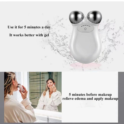 Microcurrent Facial Device,Enhances The Ability to Lift The Face and Tighten The Skin,Facial Wrinkle Equipment - Pink - Size 106mm