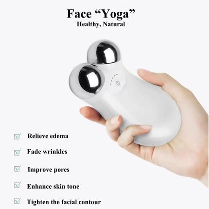 Microcurrent Facial Device,Enhances The Ability to Lift The Face and Tighten The Skin,Facial Wrinkle Equipment - White - Size 106mm