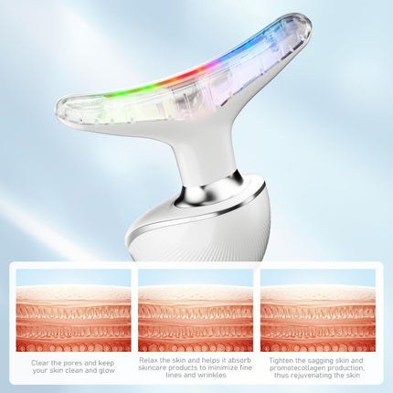Face Neck Tool for Skin Care, Electric Neck Face Lifting Device for Wrinkle Removal - Red - Size 89mm