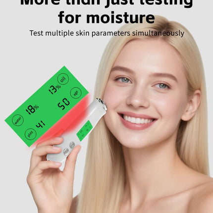 Professional Skin Moisture Tester, Digital Facial Oil Detector, High Precision Skin Hydration Analysis Meter, Hydration monitor,Portable Skin Analyzer with LCD Display & Fluorescent Agent Detection