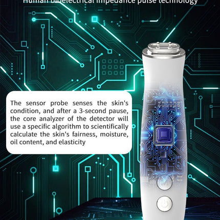 Professional Skin Moisture Tester, Digital Facial Oil Detector, High Precision Skin Hydration Analysis Meter, Hydration monitor,Portable Skin Analyzer with LCD Display & Fluorescent Agent Detection