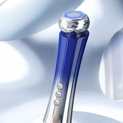 Mode Cooling and Warming Massage Tool with Silents Motor for Sensitives Skin and Tired Eye Relief Quiet Throb Massagers - Blue - Size 15cm