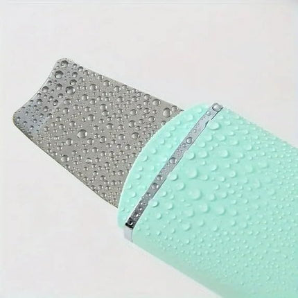 Skin Scrubber Face Skin Spatula Facial Scrubber Spatula for Deep Cleansing Blackhead Remover Pore Cleaner with 4 Modes - Green - Size 172mm