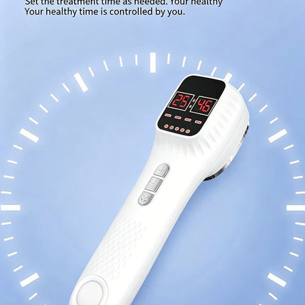 Red Light Spectrometer Device, 3 * 808nm Infrared 16 * 650nm Beads, 4 Modes 12 Levels Timer Home Handheld Spectrometer for Body Joints Muscles Relaxation Reduce Fatigue