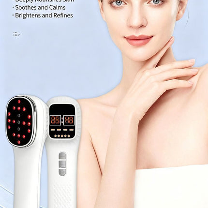 Red Light Spectrometer Device, 3 * 808nm Infrared 16 * 650nm Beads, 4 Modes 12 Levels Timer Home Handheld Spectrometer for Body Joints Muscles Relaxation Reduce Fatigue