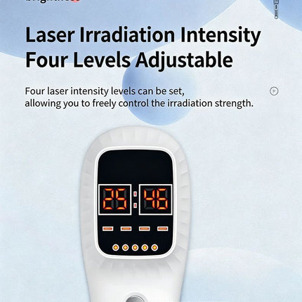 Red Light Spectrometer Device, 3 * 808nm Infrared 16 * 650nm Beads, 4 Modes 12 Levels Timer Home Handheld Spectrometer for Body Joints Muscles Relaxation Reduce Fatigue