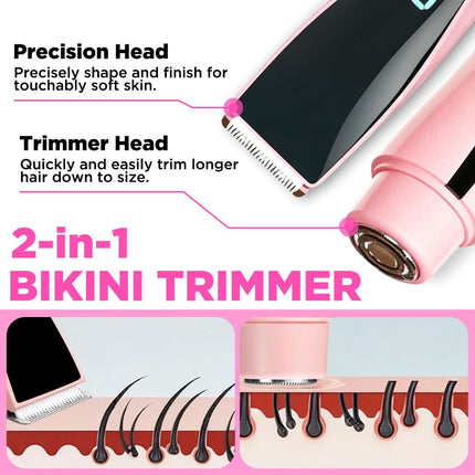2-In-1 Bikini Trimmer for Women High Power Epilators Hair Removal