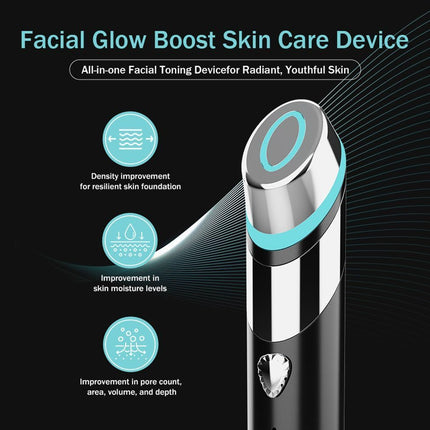Upgraded Version | Skin Care Device - Facial Glow Booster for Maximizing and Boosting Absorption - Needle Free, Radiance, Elasticity | LED Anti-Wrinkle Device | Skin Care Firming, Toning