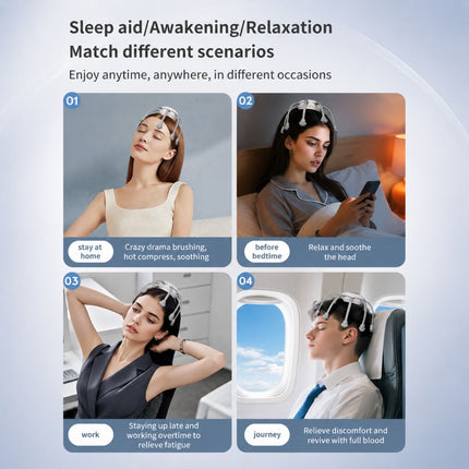 Smart Octopus Head Massager – 9 Modes, 360° Coverage, Wireless & Portable for Deep Relaxation - White