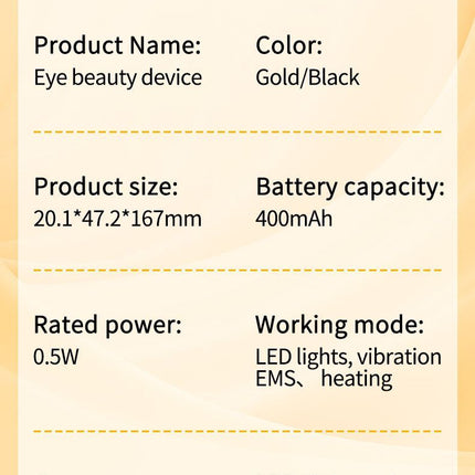 LED Facial Wand Neck Massager Red Light Therapy Beauty Device Skincare Tool - Beige - Size 167mm