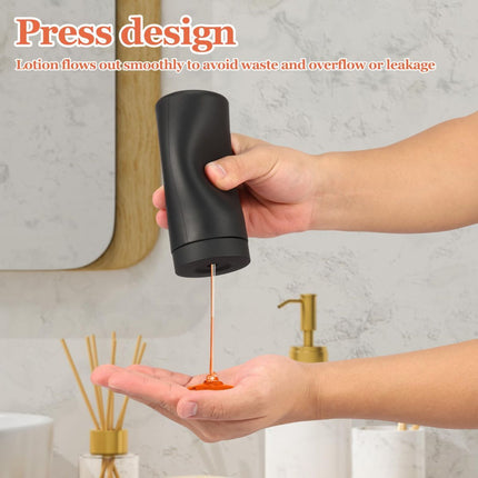 Silicone Dish Soap Dispenser, Reusable Dish Soap Bottle, Refillable Dish Soap Squeeze Bottle, 240ml/8oz Dishwashing Liquid Dispenser, Portable Hand Soap Bottle for Kitchen Sink - Blue - Size 14cm