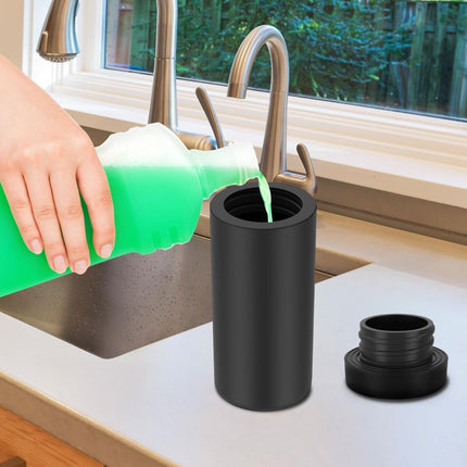 Silicone Dish Soap Dispenser, Reusable Dish Soap Bottle, Refillable Dish Soap Squeeze Bottle, 240ml/8oz Dishwashing Liquid Dispenser, Portable Hand Soap Bottle for Kitchen Sink - Blue - Size 14cm