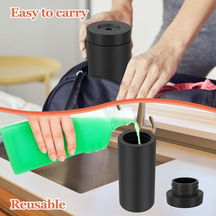 Silicone Dish Soap Dispenser, Reusable Dish Soap Bottle, Refillable Dish Soap Squeeze Bottle, 240ml/8oz Dishwashing Liquid Dispenser, Portable Hand Soap Bottle for Kitchen Sink - White - Size 14cm