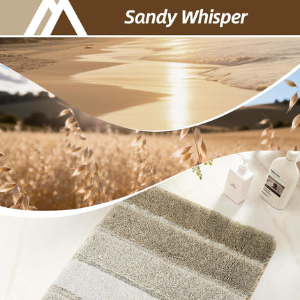 Bathroom Rugs,Ultra Soft Absorbent Bath Mat,Beige | Non-Slip TPR Backing Stays in Place, Machine Washable Bath Rugs Shaggy Rug for Bathroom Floor - Beige - Size 60cm*90cm