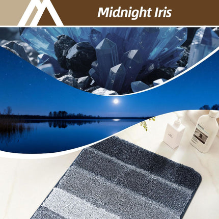 Bathroom Rugs,Ultra Soft Absorbent Bath Mat,Beige | Non-Slip TPR Backing Stays in Place, Machine Washable Bath Rugs Shaggy Rug for Bathroom Floor - Dark Blue - Size 60cm*90cm