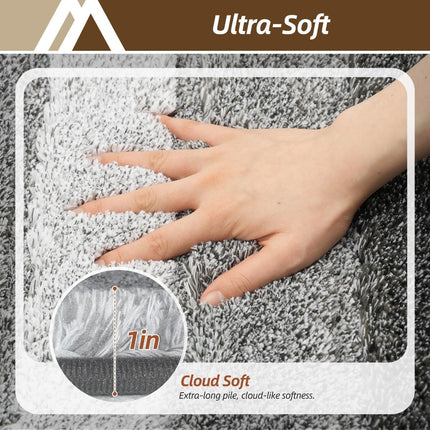 Bathroom Rugs,Ultra Soft Absorbent Bath Mat,Beige | Non-Slip TPR Backing Stays in Place, Machine Washable Bath Rugs Shaggy Rug for Bathroom Floor - Dark Gray - Size 40cm*60cm