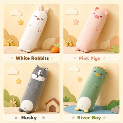 Long-Shaped Pillow Plush Pillow Hugging Pillow Soft Pillow Sleeping Pillow Gift - Blue - Size 27in