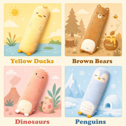 Long-Shaped Pillow Plush Pillow Hugging Pillow Soft Pillow Sleeping Pillow Gift - Pink - Size 39in