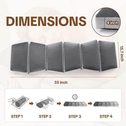 6-Segment Adjustable Weighted Body Pillow for Anxiety Adults