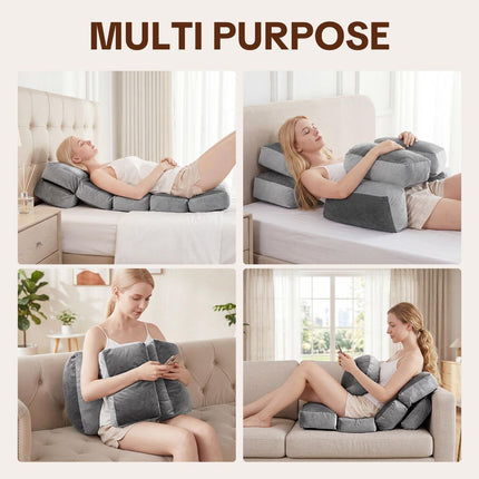 6-Segment Adjustable Weighted Body Pillow for Anxiety Adults