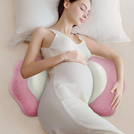 Pregnancy Pillows for Sleeping, Memory Foam Maternity Pillow Support for Back Belly HIPS, Adjustable Travel Wedge Pillow for Pregnant Women, Side Sleeping Pregnant Pillows with Velvet Cover - Pink - Size 31.5in*15in