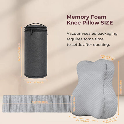 Side Sleeper Knee Pillow Hip Pain Relief Sciatica Pain Relief Ergonomic Leg - White - Size 35cm*25cm*16cm