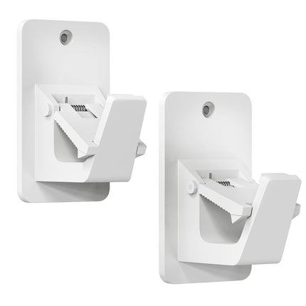 2 Pack No Drill Curtain Rod Brackets (White)