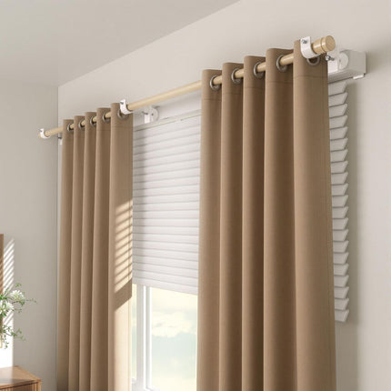4 Pack Over-Blinds Curtain Rod Brackets for Outside-Mounted (White)
