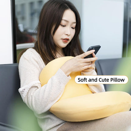 Soft and Comfortable Cat Belly Pillow Home Memory Foam Pillow Cervical Deep Sleep Memory Pillow High Pillow - Yellow - Size 55 * 35 * 11cm