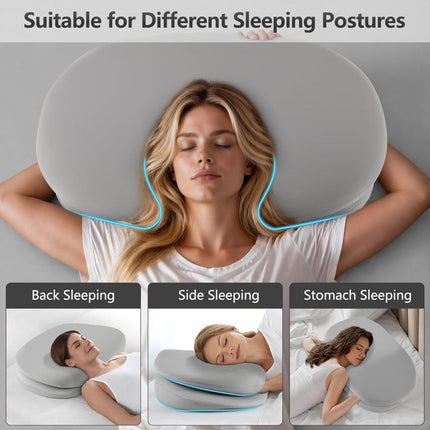 Cooling Memory Foam Pillow (Gray)