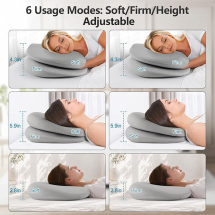 Cooling Memory Foam Pillow (Gray)
