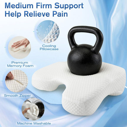 Side Sleeper Pillow for Adults with Arm Holes, Slow Rebound Memory Foam Arm Pillow for Comfortable Neck and Shoulder Support, Multi-Position Sleeping Pillow for Side Back Stomach Sleepers - Blue - Size 58cm*40cm*42cm