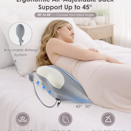 Pregnancy Pillows for Sleeping, Memory Foam Maternity Pillow Support for Back Belly HIPS, Adjustable Travel Wedge Pillow for Pregnant Women, Side Sleeping Pregnant Pillows with Cooling Pillowcase - Gray - Size 27.5in*15.7in