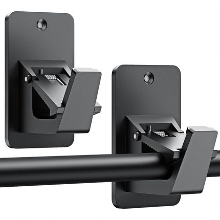 4 Pack Universal Curtain Rod Holders (Black)