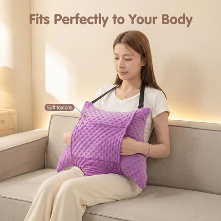 Hysterectomy Recovery Pillow with 2 Pocket for Abdominal Surgery, Hysterectomy Recovery Must Haves Essentials Abdominal Pillow Post Surgery Gifts for Women - Pink - Size 21.5in*18.5in*14.5in