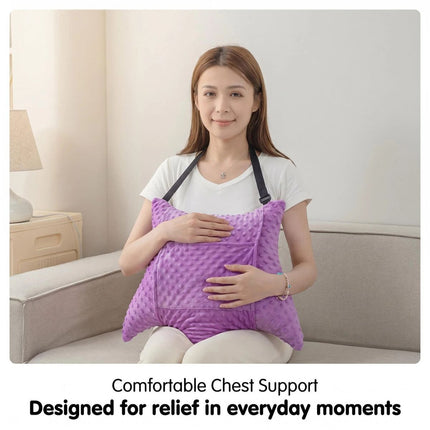 Hysterectomy Recovery Pillow with 2 Pocket for Abdominal Surgery, Hysterectomy Recovery Must Haves Essentials Abdominal Pillow Post Surgery Gifts for Women - Purple - Size 21.5in*18.5in*14.5in